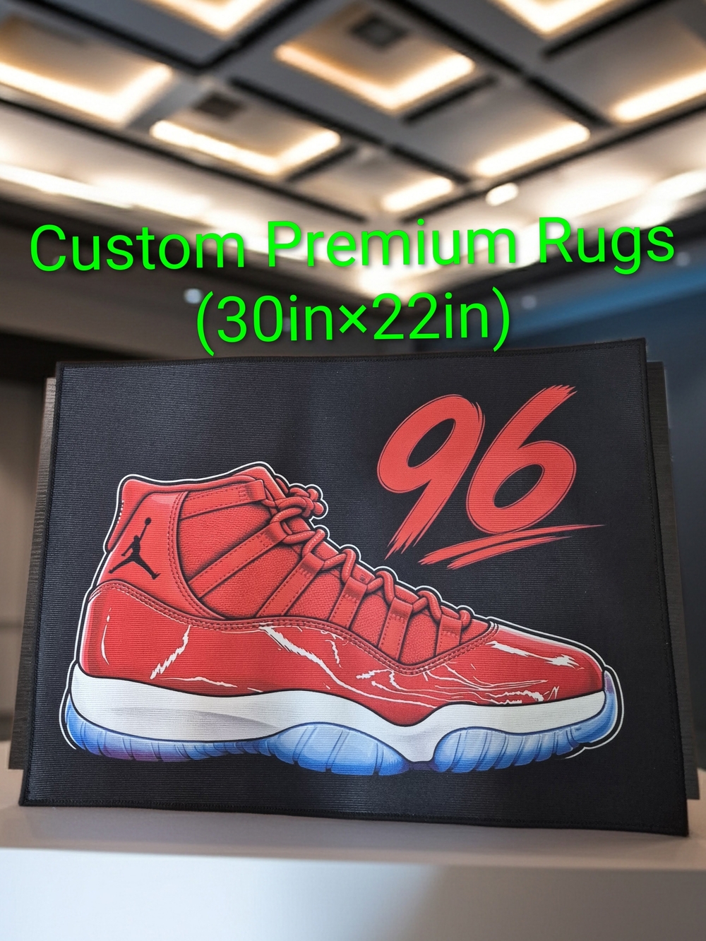 Premium Custom Sneaker Rug Size (30in×22in) New